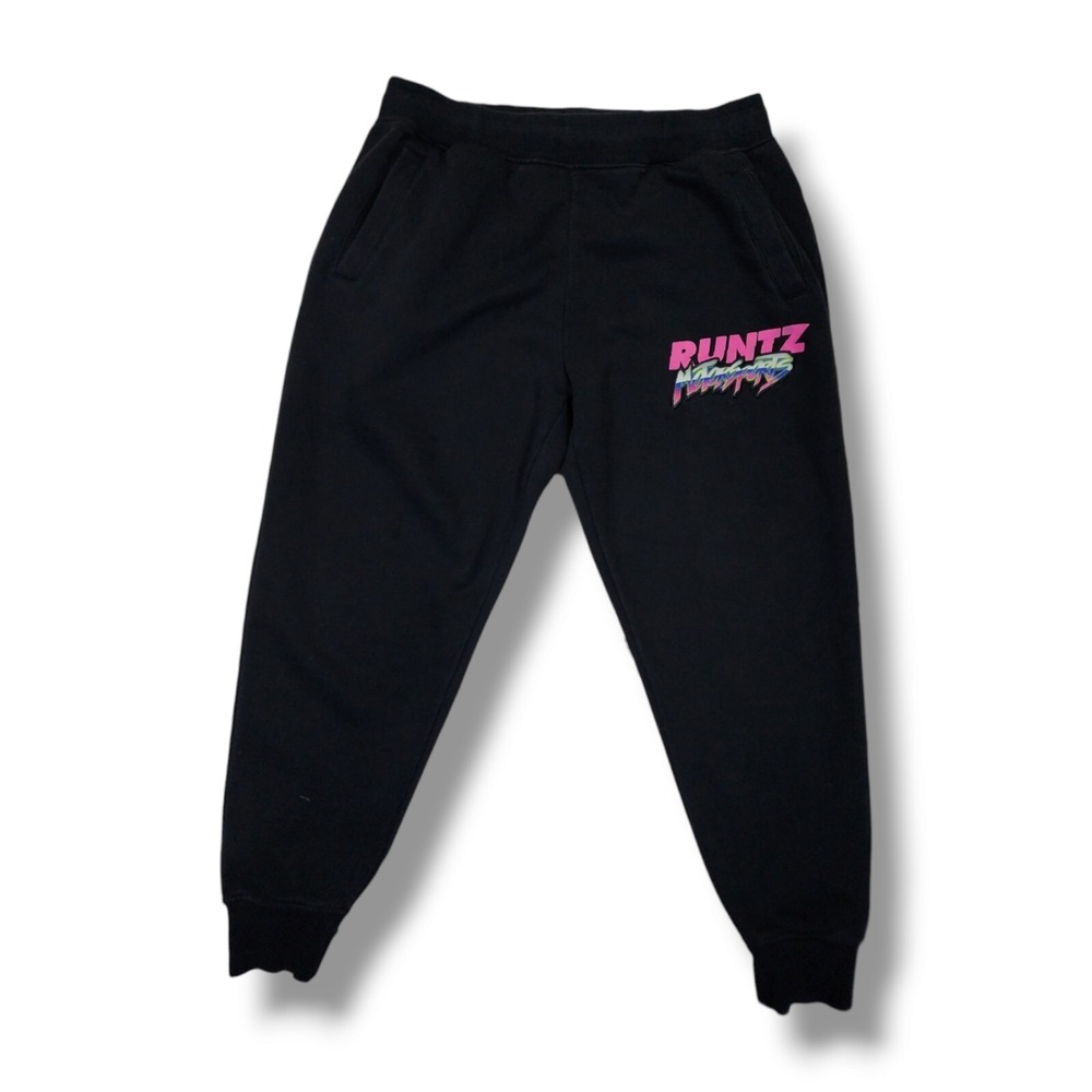 Runtz Worldwide Motor Sports Black Joggers Sweatpants Men's Size L